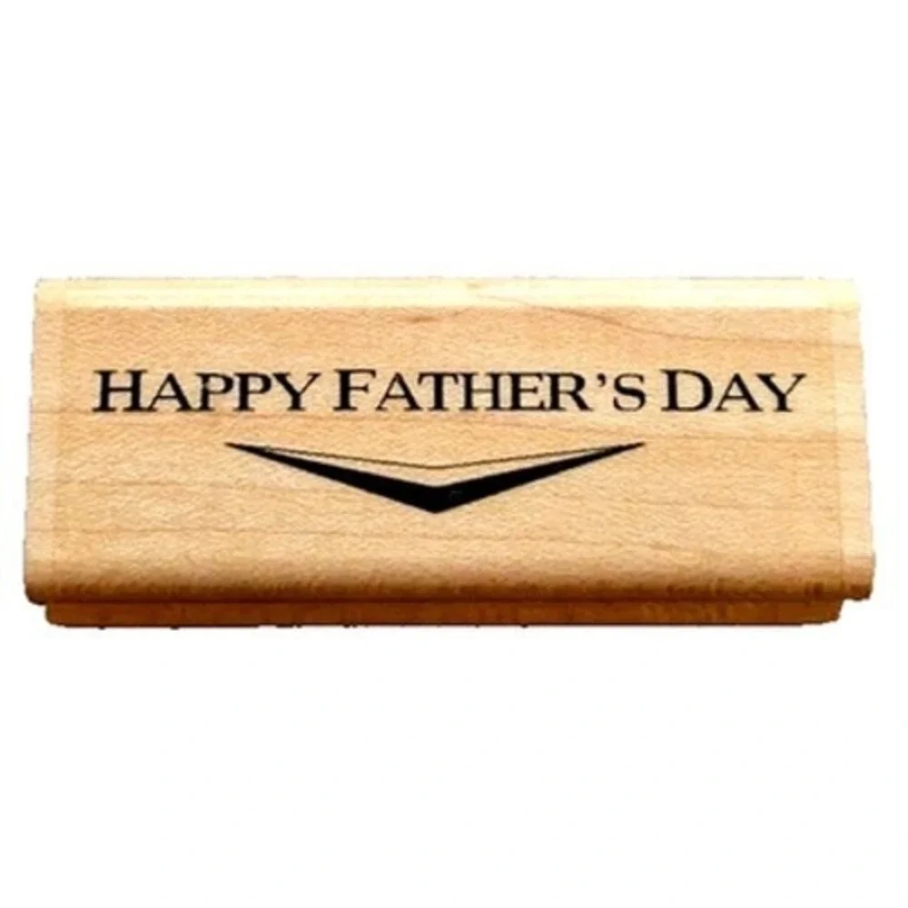 Inkadinkado Happy Father's Day 95590 Rubber Stamp Wood #F109